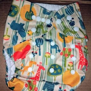 New w/o tags BabyGoal Jungle cloth diaper